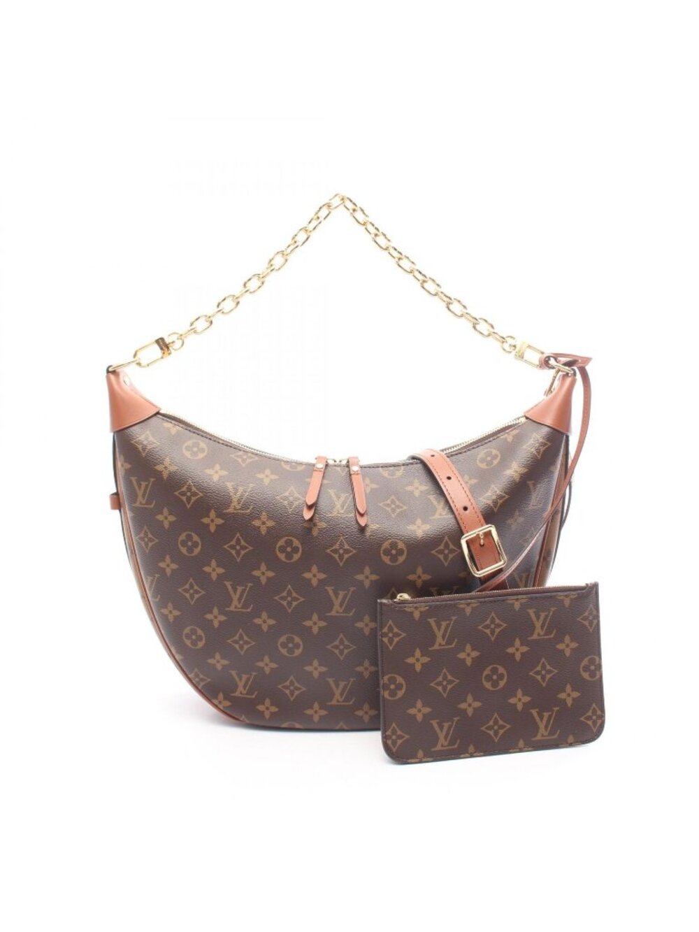 Louis Vuitton Shoulder Bag Loop Hobo Leather